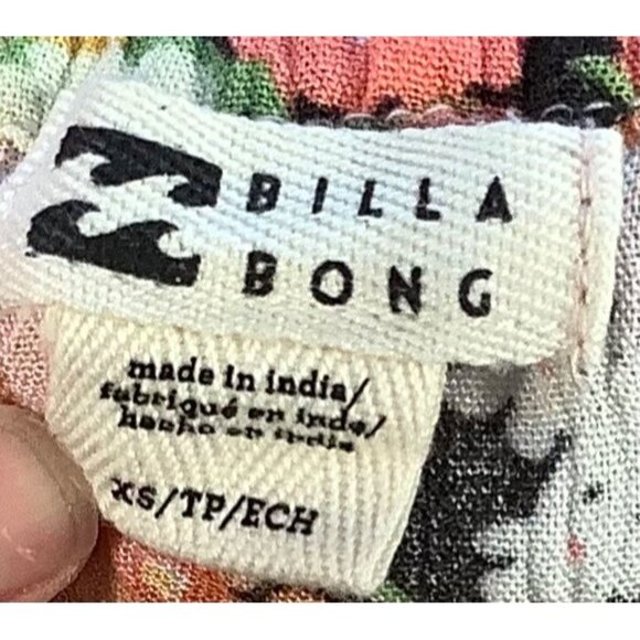 Billabong Y2K Womens XS Floral Print Midi Dress Babydoll Top Cottage Core - Picture 7 of 7